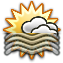 Partly cloudy Dense fog